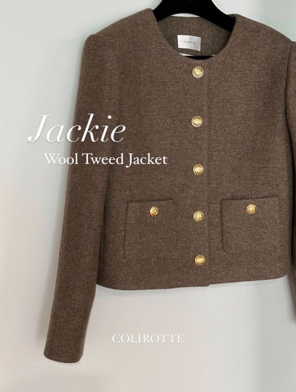 [1/4 (목) 오전 11시 OPEN]  &#039;Jackie&#039; Merino Wool Tweed Jacket